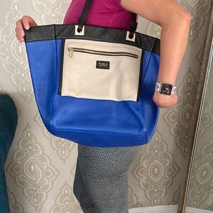 Blue authentic Furla tote bag!